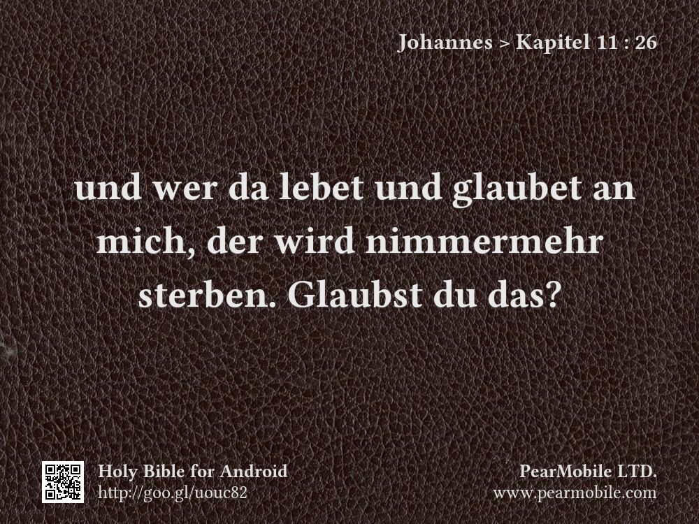 Johannes, Kapitel 11:26